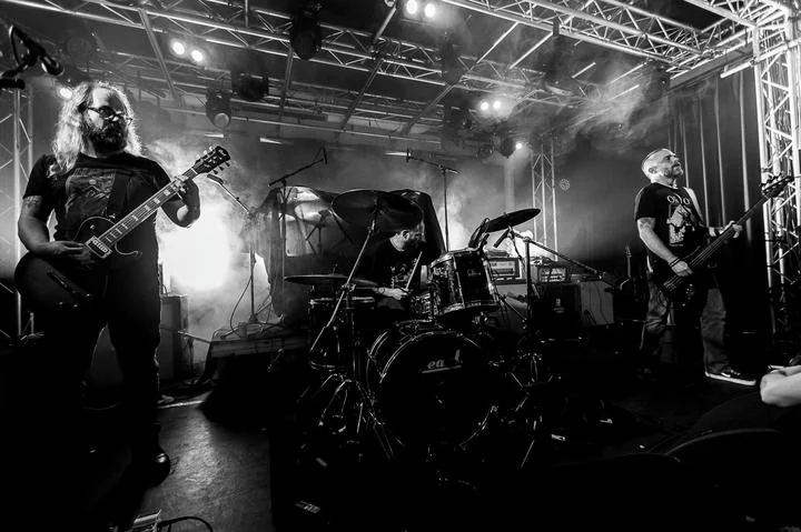 Doomherre doom metal band live performance, full stage shot